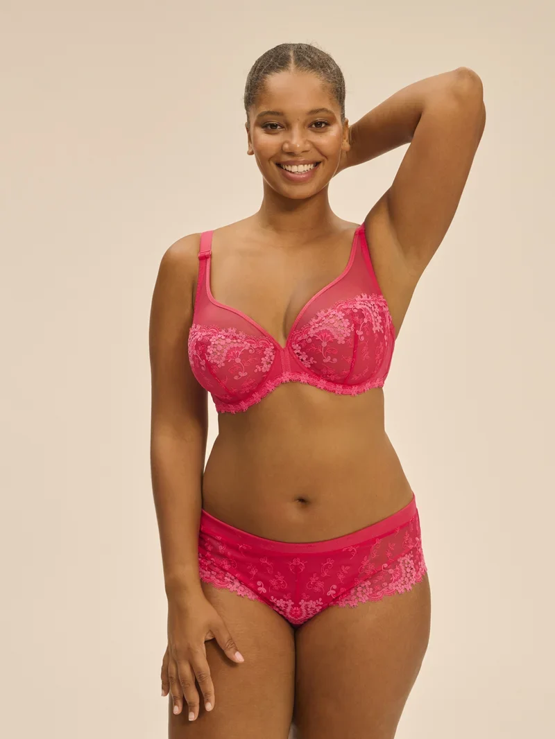 Simone Perele – Wish Sheer Plunge Bra Fabulous Pink