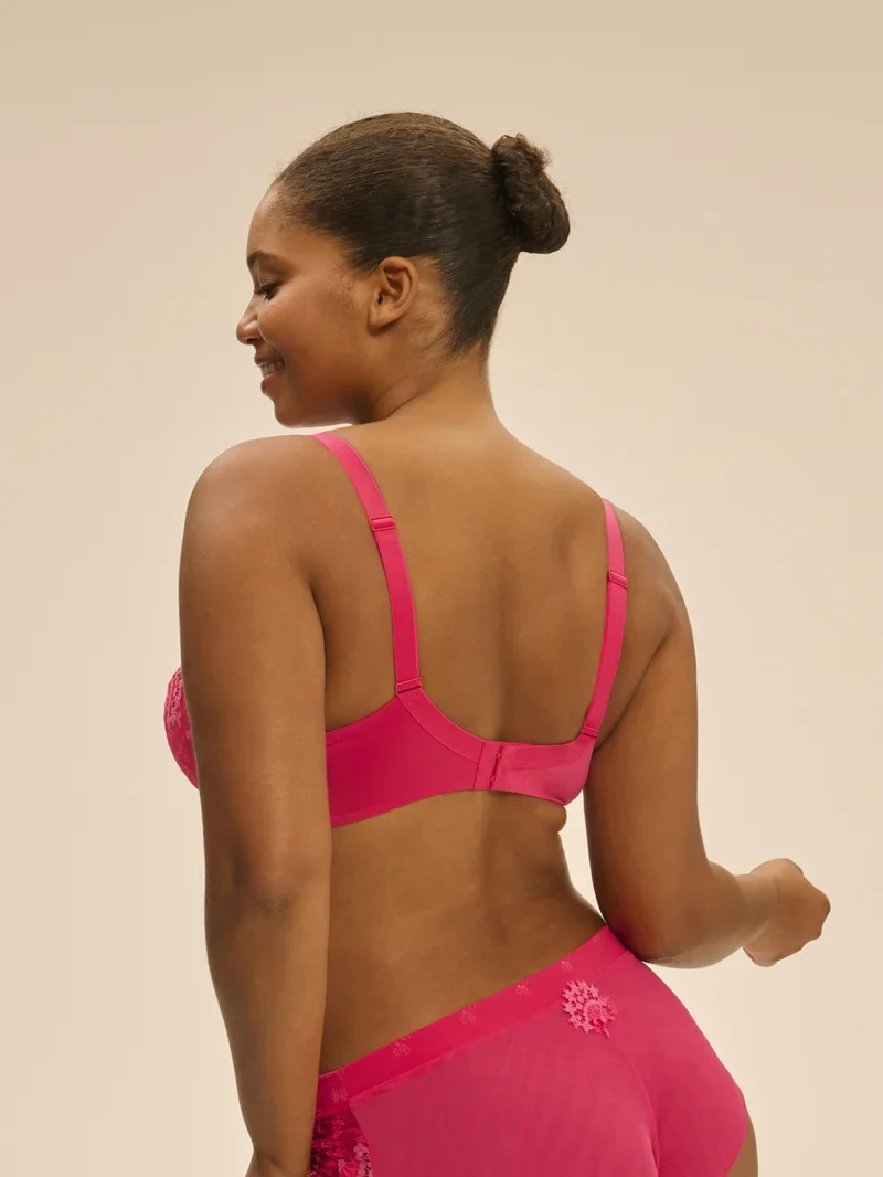 Simone Perele – Wish Sheer Plunge Bra Fabulous Pink