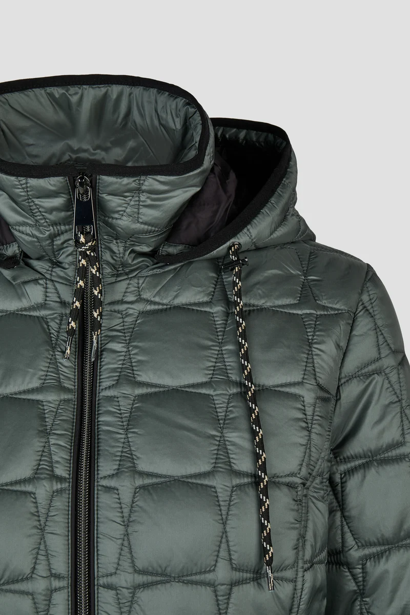 Sandwich-Steppjacke mit Kapuze
