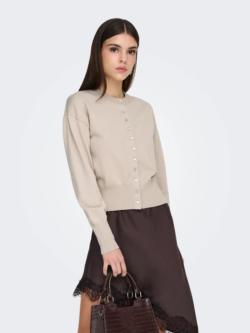 ONLMIO LS O-NECK BUTTON CARDIGA KNT NOOS