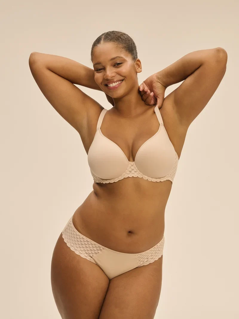 Simone Perele – Subtiler 3D-Plunge-BH Peau Rosée