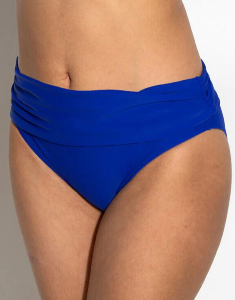 Pour Moi Free Spirit Fold Over Bikini Brief Ultramarine Blue