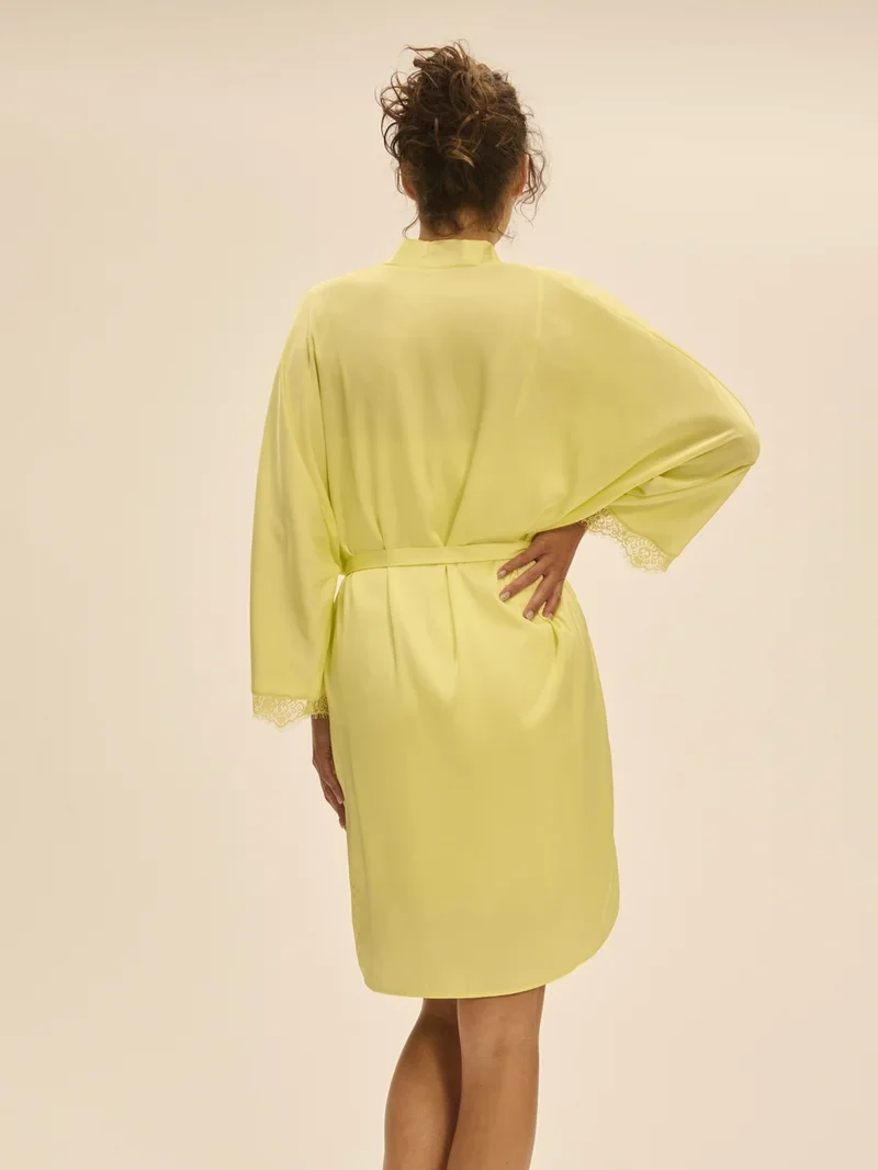 Simone Perele – Satin Secrets Kimono Sommergelb