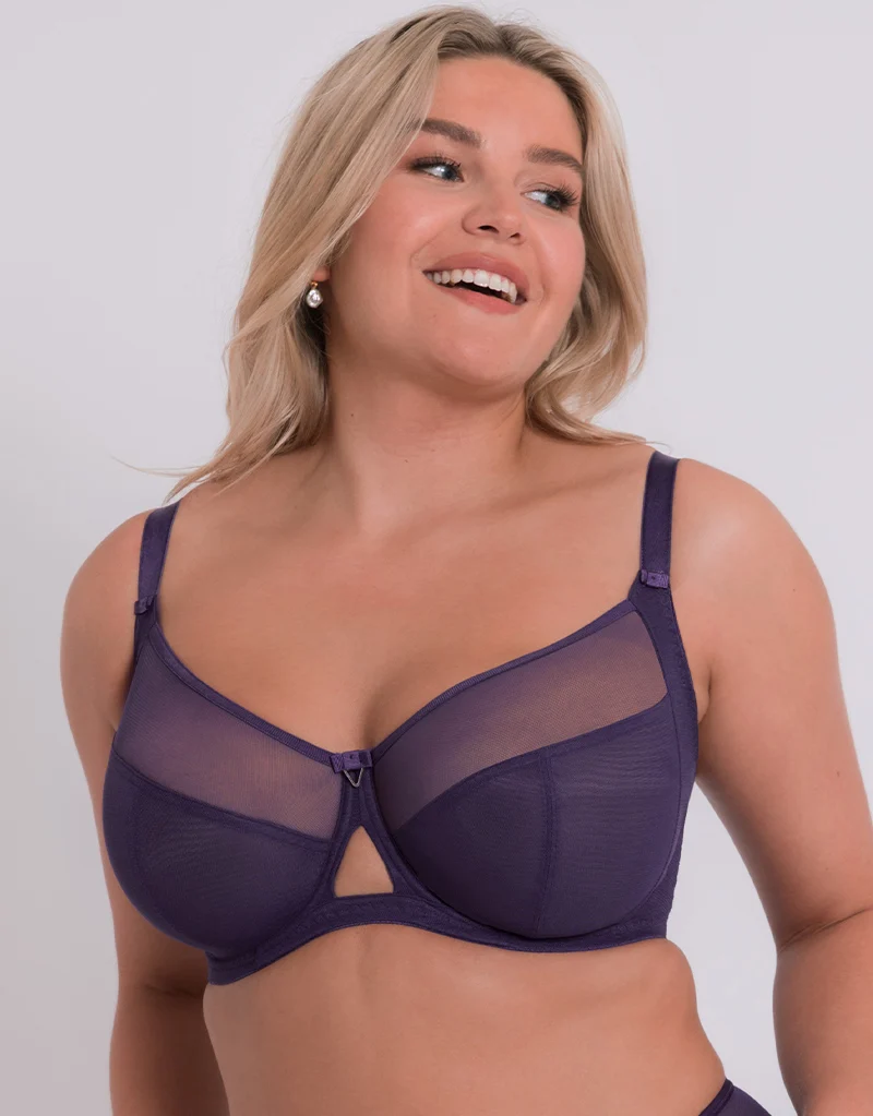 Curvy Kate Victory Side Support Balcony Bra Deep Purple