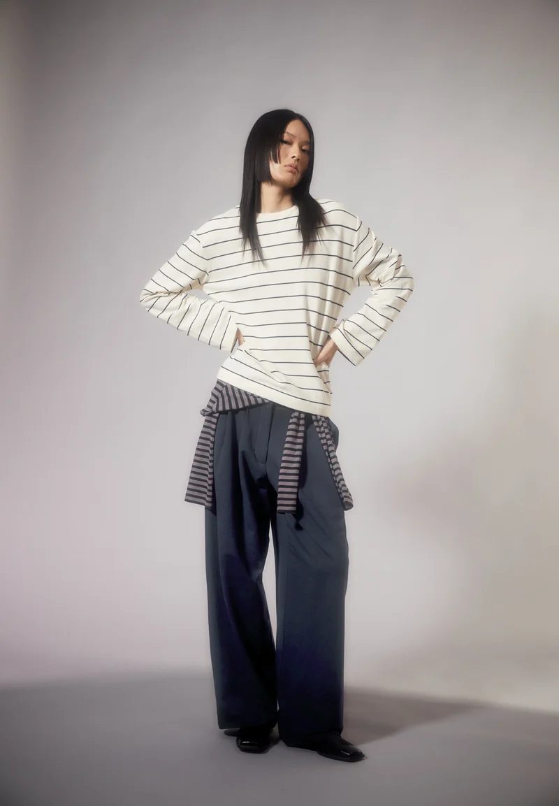 MARYNAA FINE STRIPE LONGSLEEVE