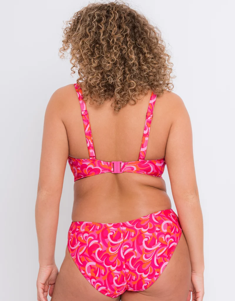Curvy Kate Retro Wave Non Wired Multiway Swimsuit Print Mix