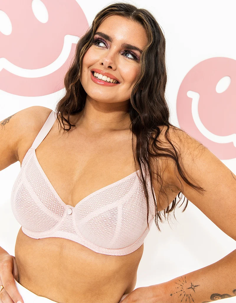Curvy Kate Happy Boobs Balcony Bra Soft Pink