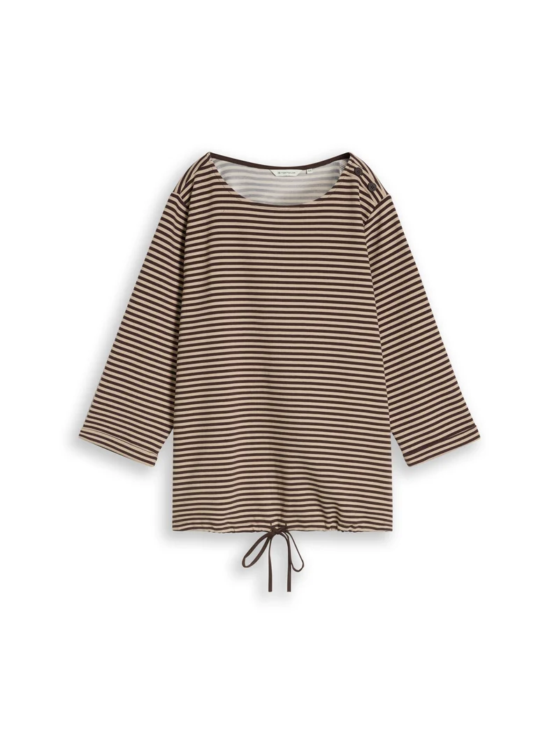 Plus Size - Langarmshirt mit Knopf-Details