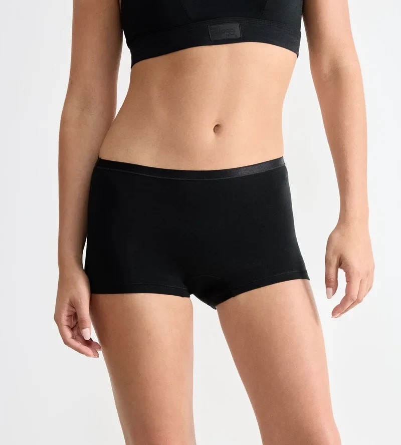 Sloggi - Go Daily Baumwollshorts, 3er-Pack, Schwarz