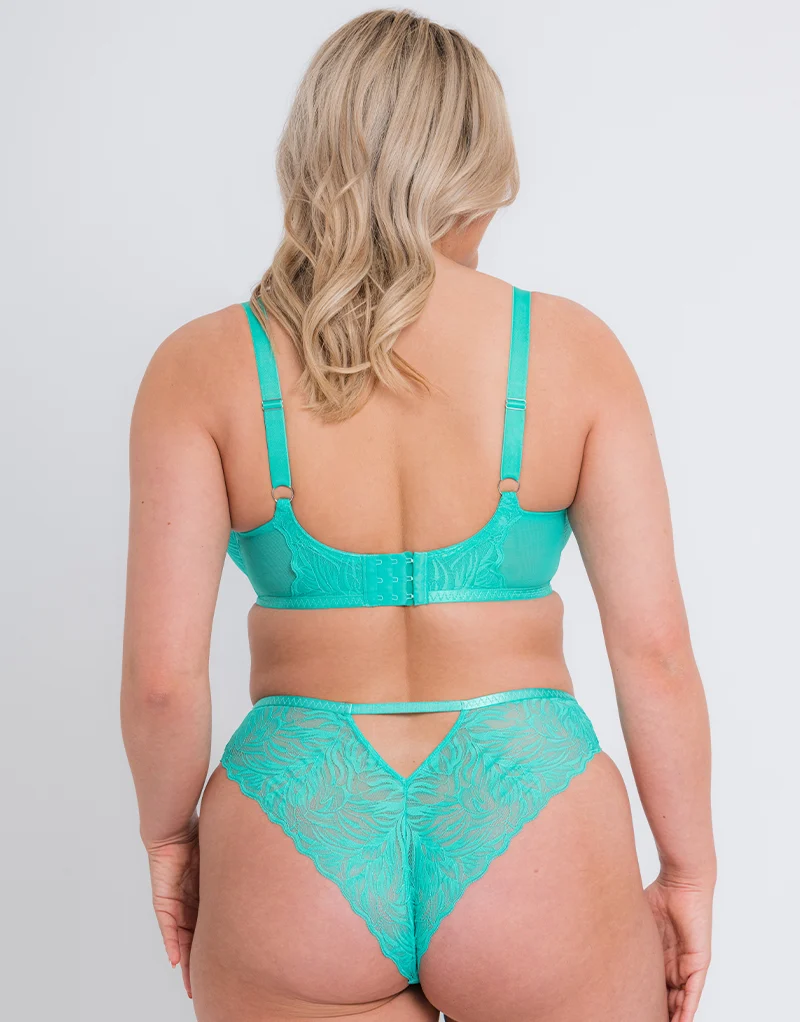Curvy Kate Lace Daze Brazilian Brief Blue Lagoon