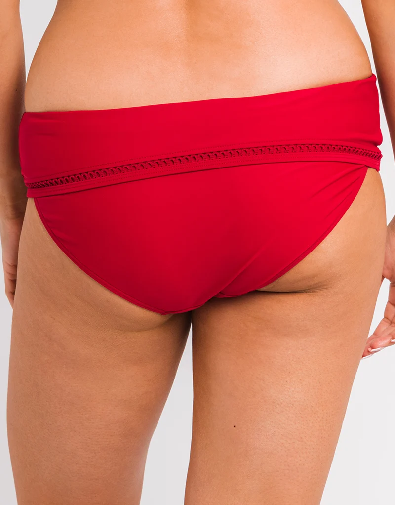 Curvy Kate First Class Deep Fold Over Bikini Brief Red