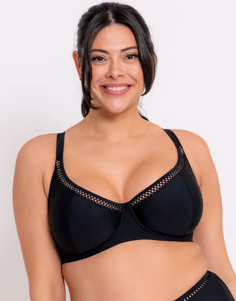 Curvy Kate First Class Multiway Balcony Bikini Top Black