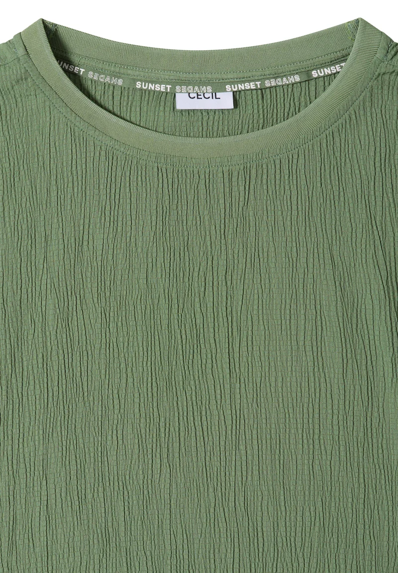 Dropped Shoulder Blusenshirt in Unifarbe