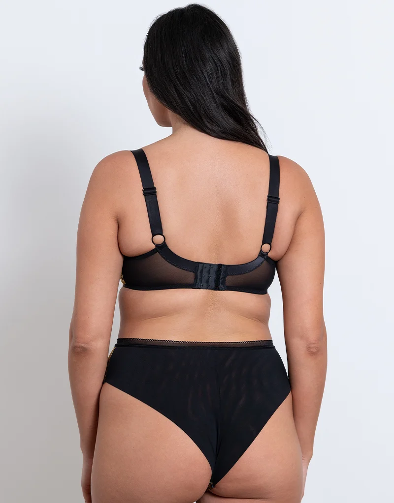 Curvy Kate Artisan Balcony Bra Ochre/Black