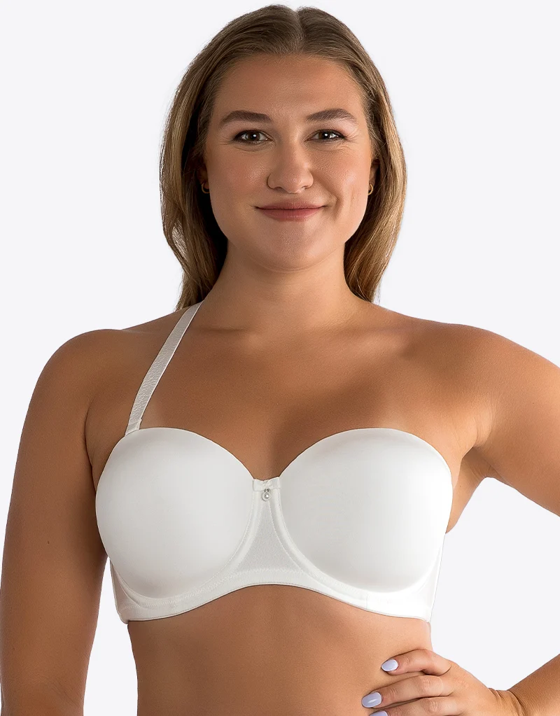 Parfait Elise Strapless Bra Pearl White