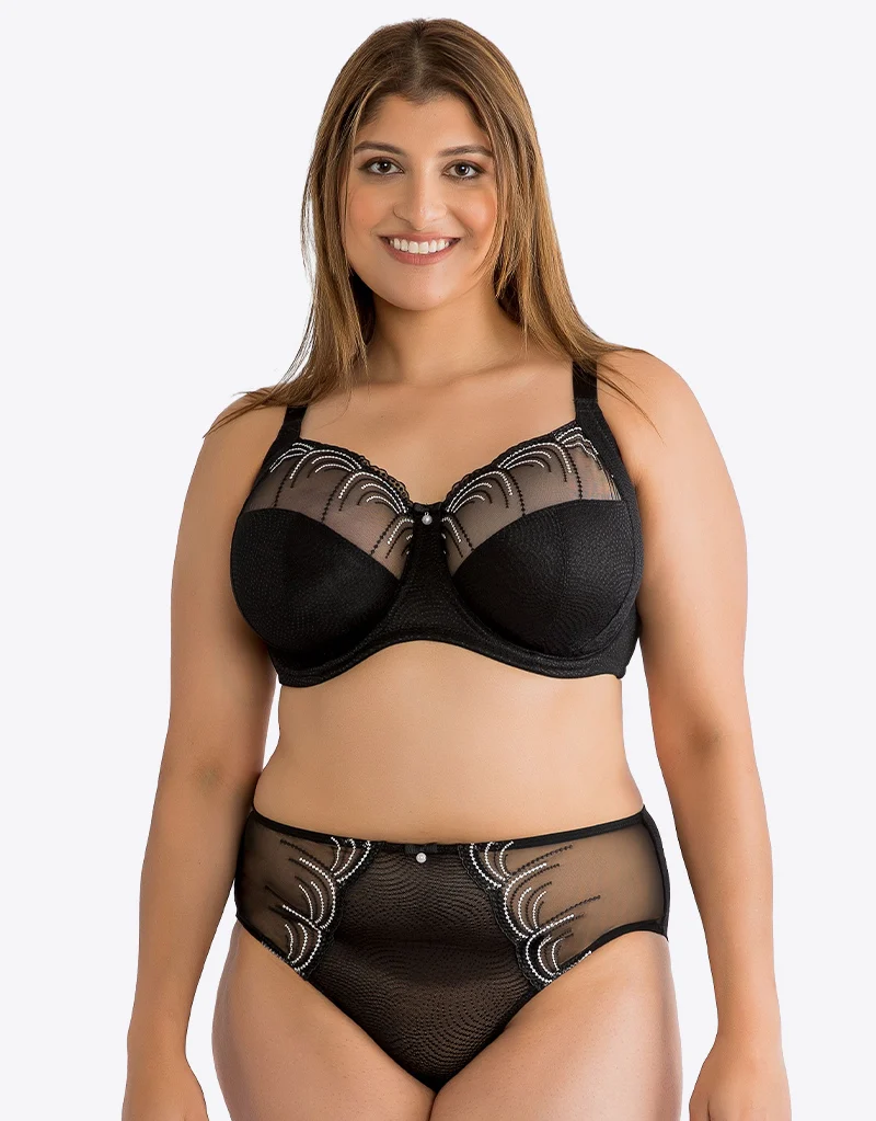 Parfait Pearl Full Cup Side Support Bra Black