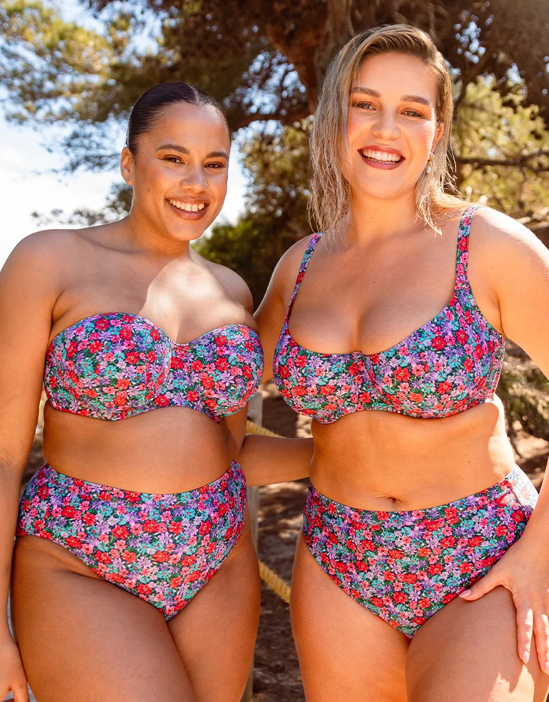 Curvy Kate Kitsch Kate Multiway Balcony Bikini Top Floral Print