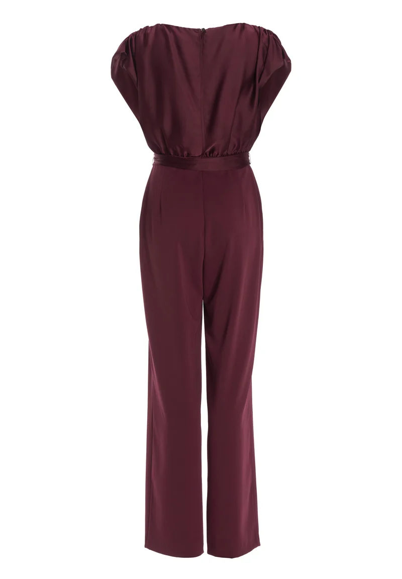 Jumpsuit aus Material-Mix