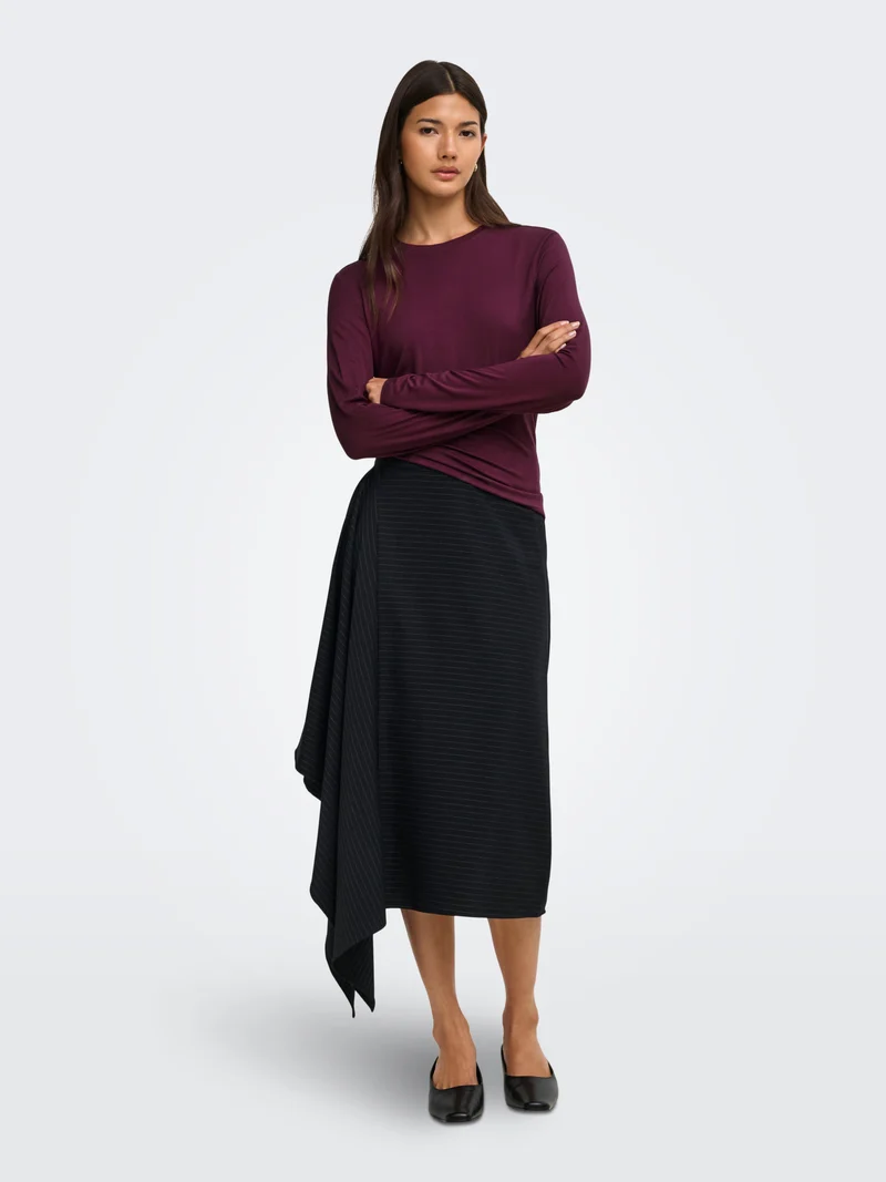 ONLBAMBOO L/S O-NECK TOP JRS