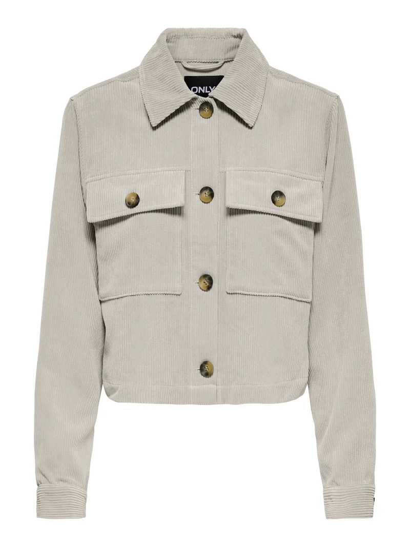 ONLZAHARA CORD BUTTON JACKET CC OTW