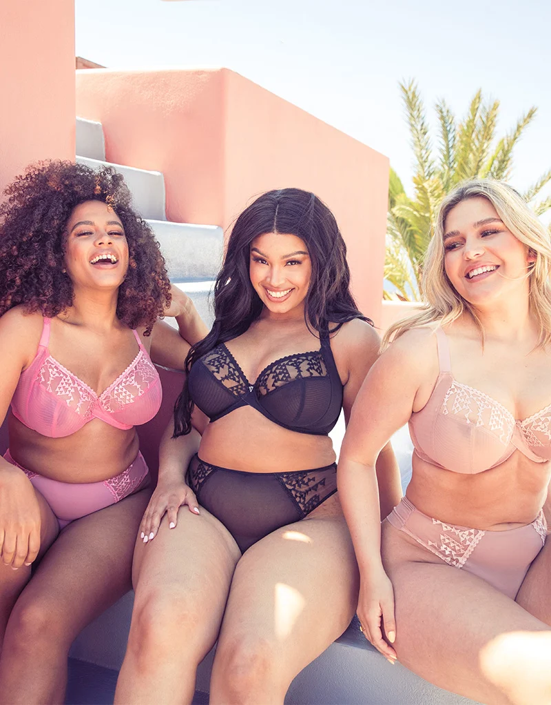 Curvy Kate Centre Stage Full Plunge Side Support Bra Pink