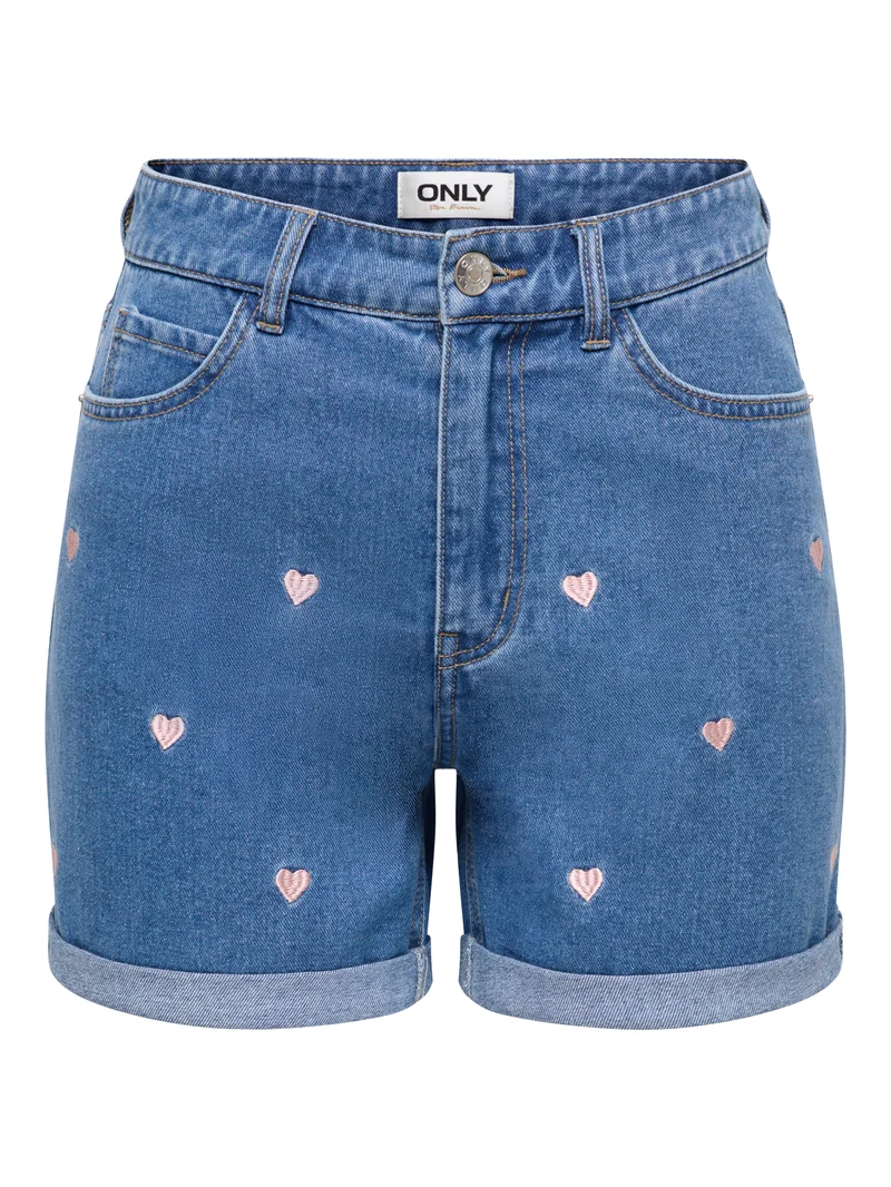 ONLVEGA HW EMBROIDERY DNM SHORTS GUANOOS