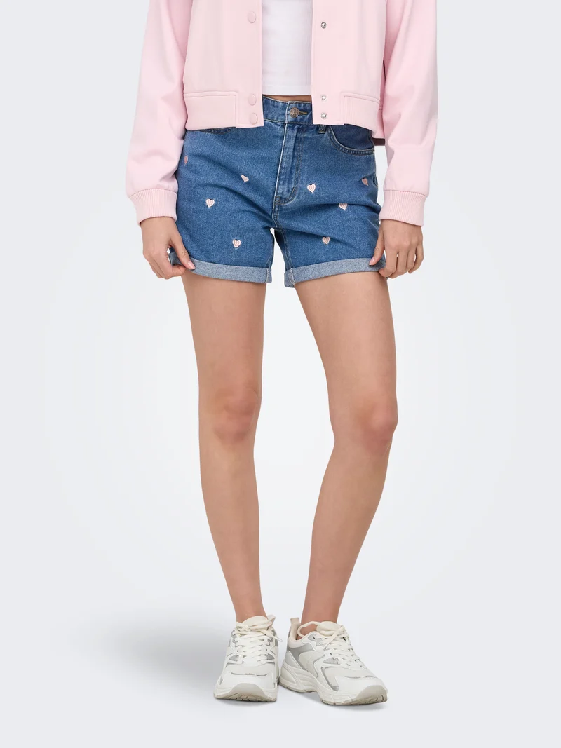 ONLVEGA HW EMBROIDERY DNM SHORTS GUANOOS
