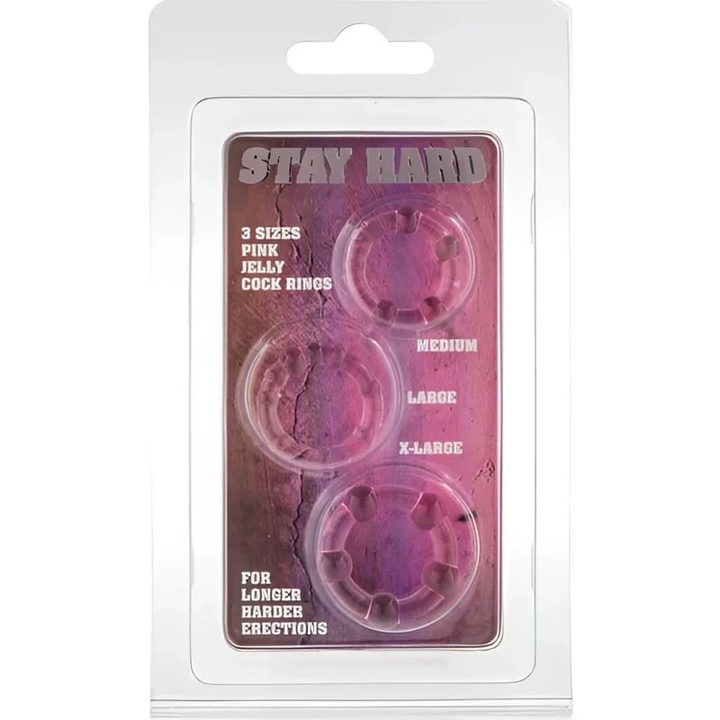 SEVEN CREATIONS - SET AUS DREI ROSA PENISRINGEN