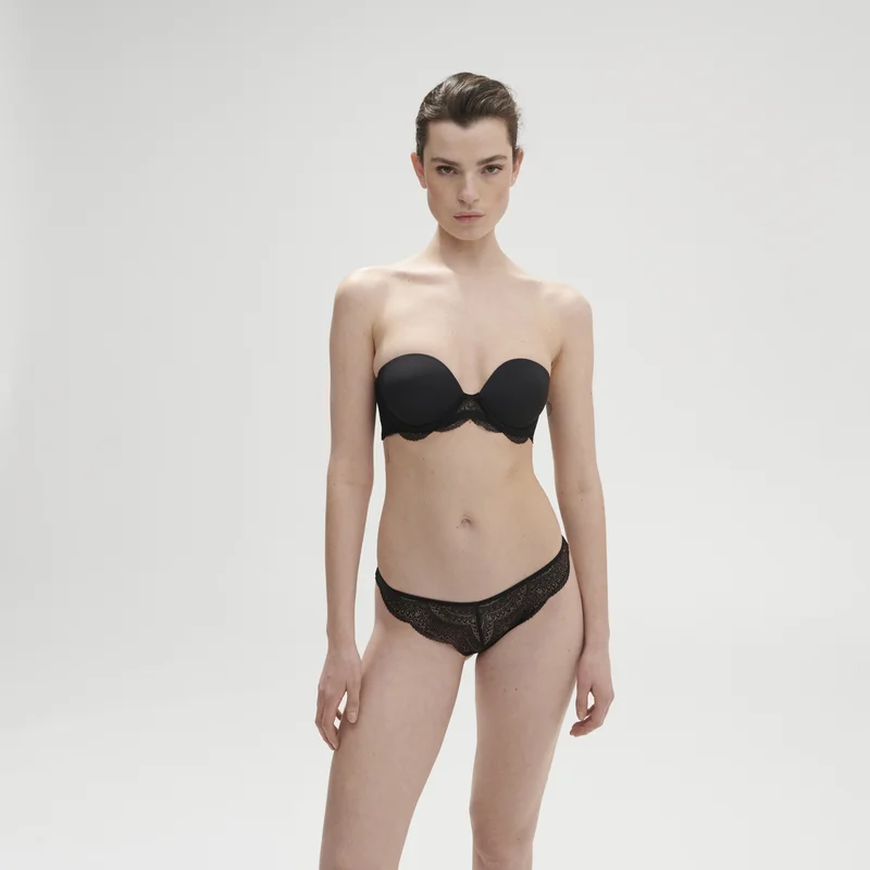 Simone Perele - Karma trägerloser BH mit tiefem Ausschnitt, Schwarz