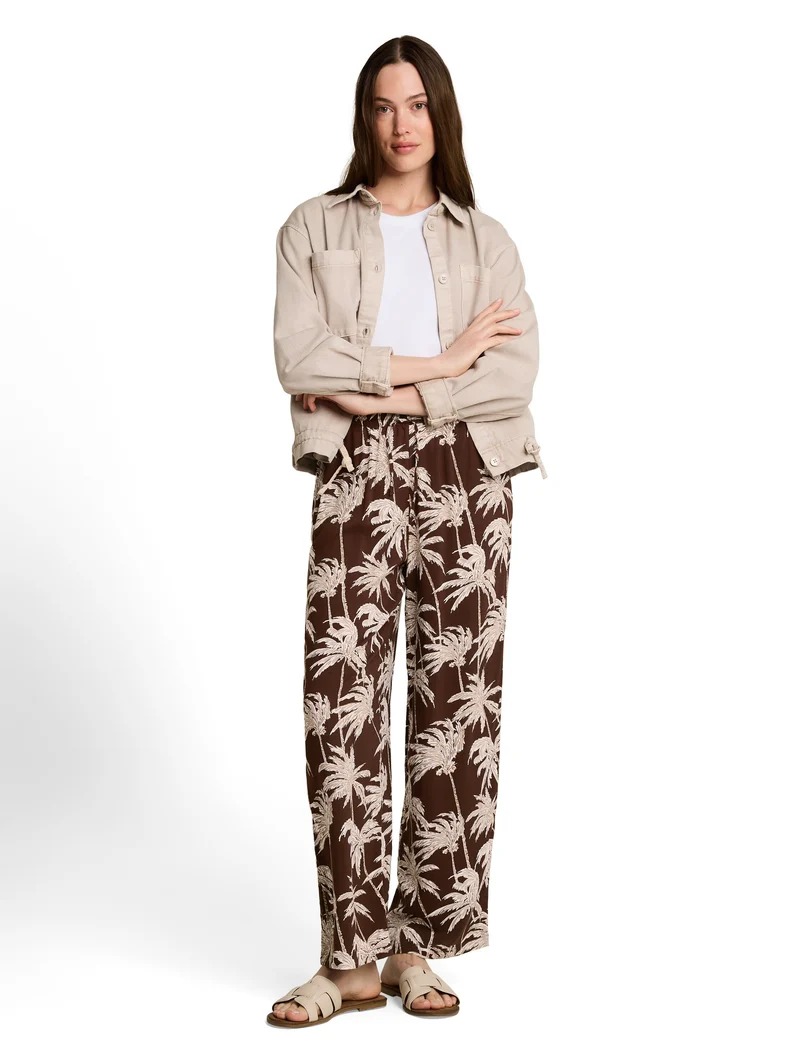 Wide Leg Hose mit Kordelzug
