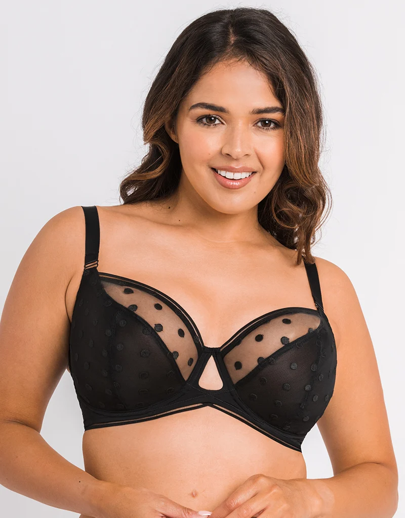 Curvy Kate Top Spot Balcony Bra Black