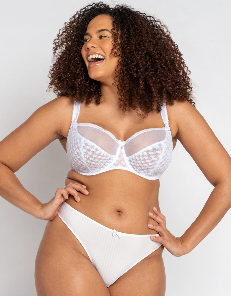 Curvy Kate Dottie Balcony Bra White