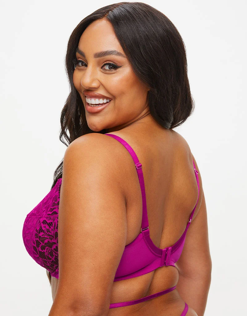 Ann Summers Lasting Lover Plunge Bra Pink/Black
