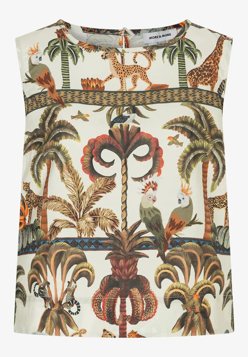 Blusen-Top mit Jungle-Print