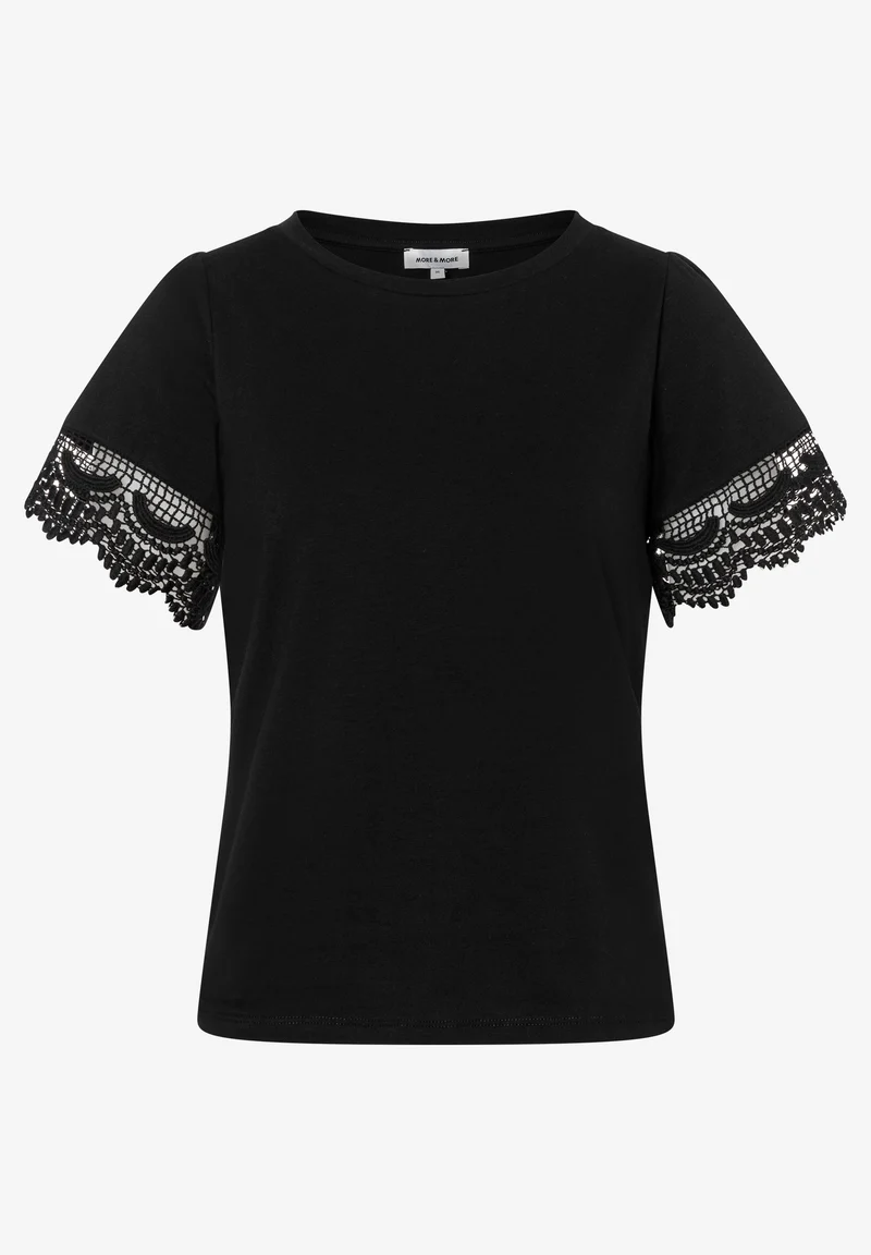 T-Shirt mit Spitzen-Ärmel