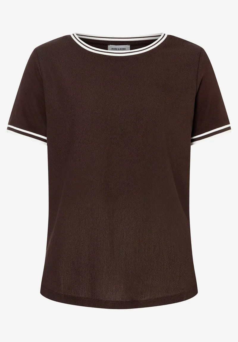 Blusenshirt mit Kontrastabschlüssen