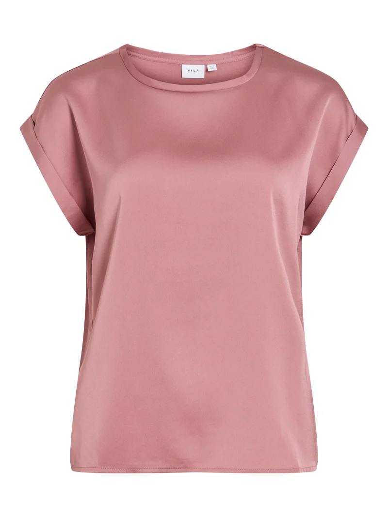 VIELLETTE S/S SATIN TOP - NOOS