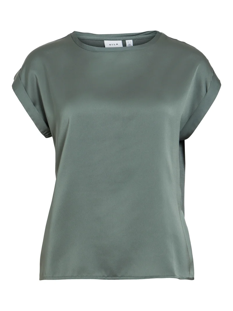 VIELLETTE S/S SATIN TOP - NOOS