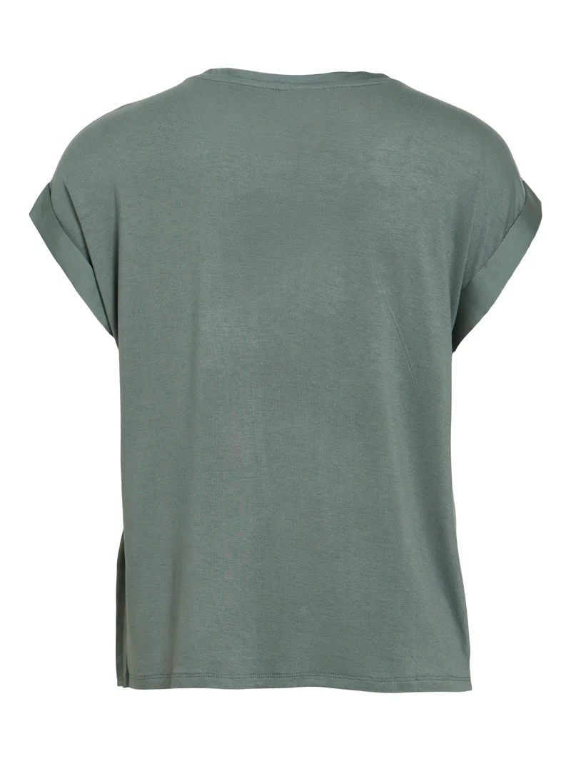 VIELLETTE S/S SATIN TOP - NOOS
