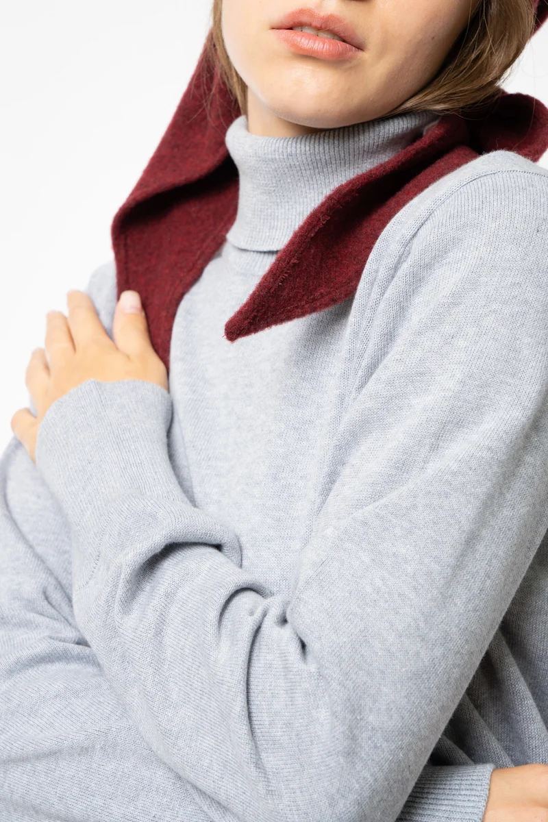 Feinstrick Rollkragen-pullover aus Bio Baumwolle