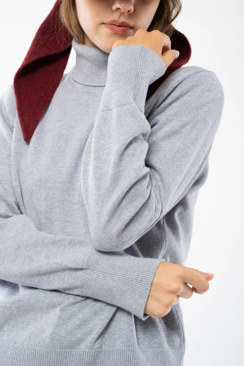 Feinstrick Rollkragen-pullover aus Bio Baumwolle