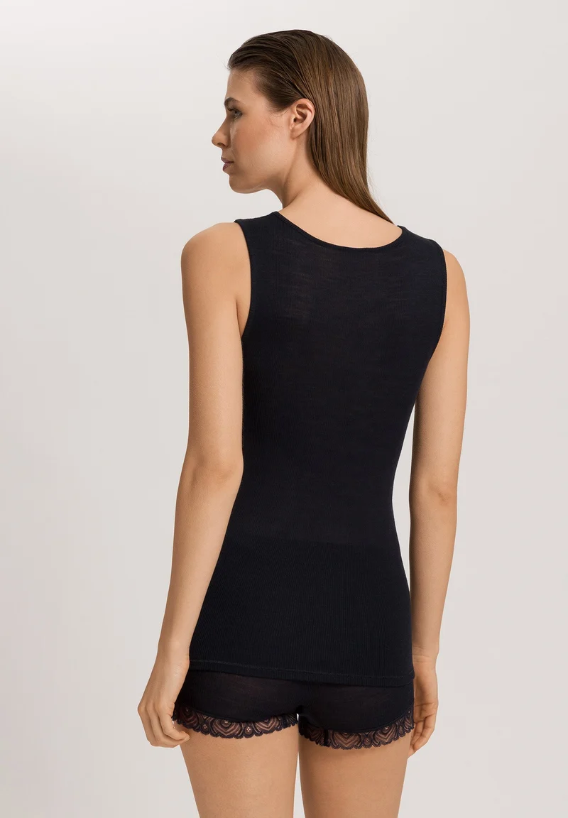 Woolen Lace Tank Top | black 070828-070019