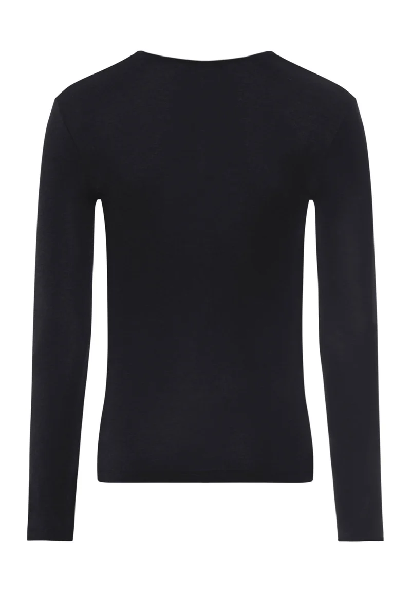 Silk/Cashmere L/SLV Shirt | black 073153-070019