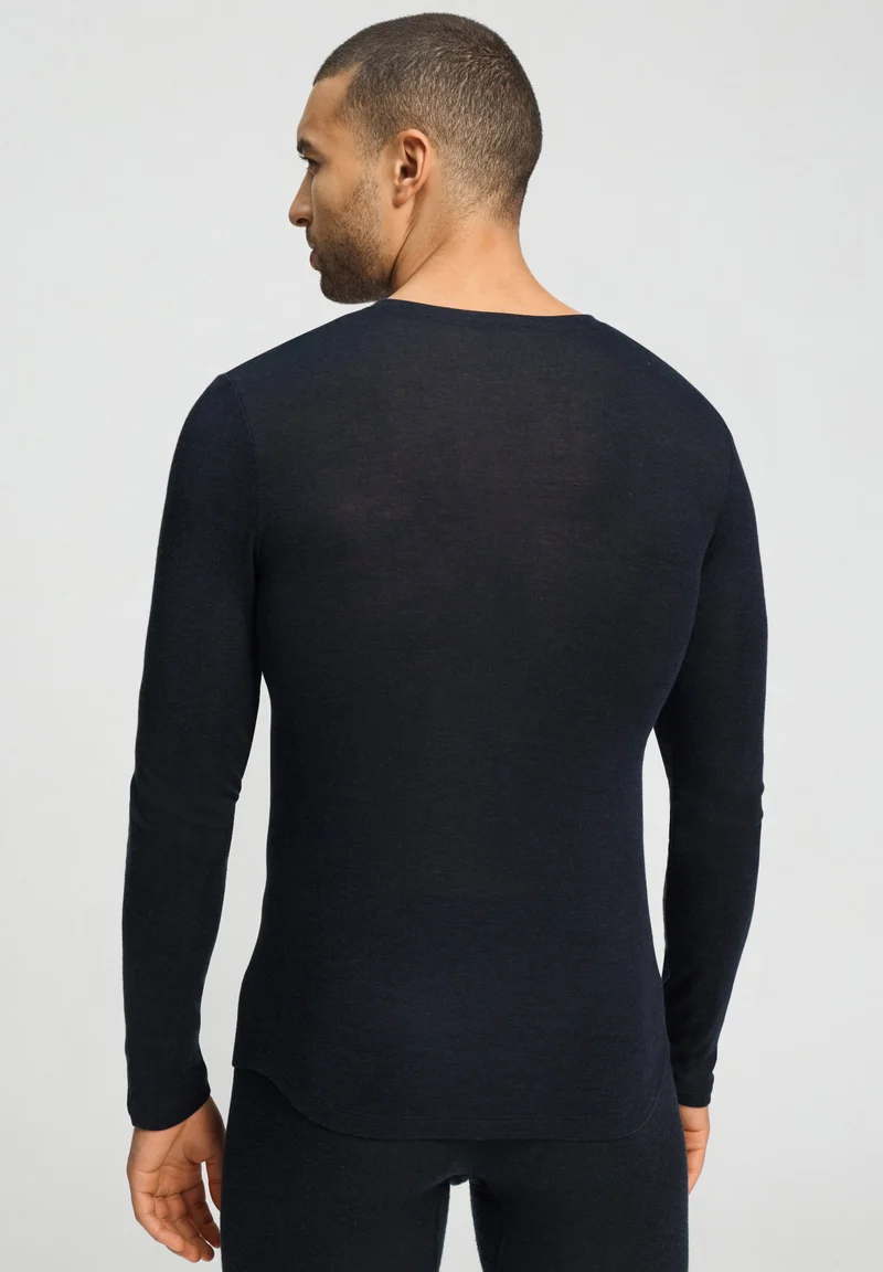Silk/Cashmere L/SLV Shirt | black 073153-070019