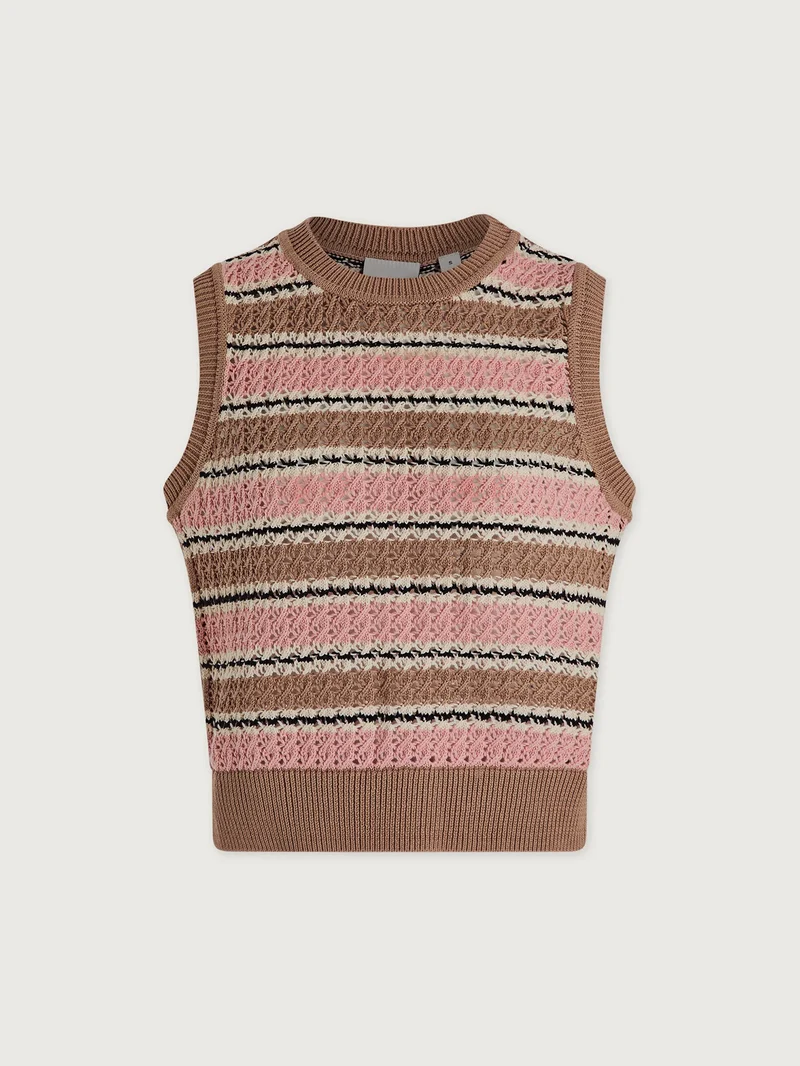 Deeley Stripe Knit Vest