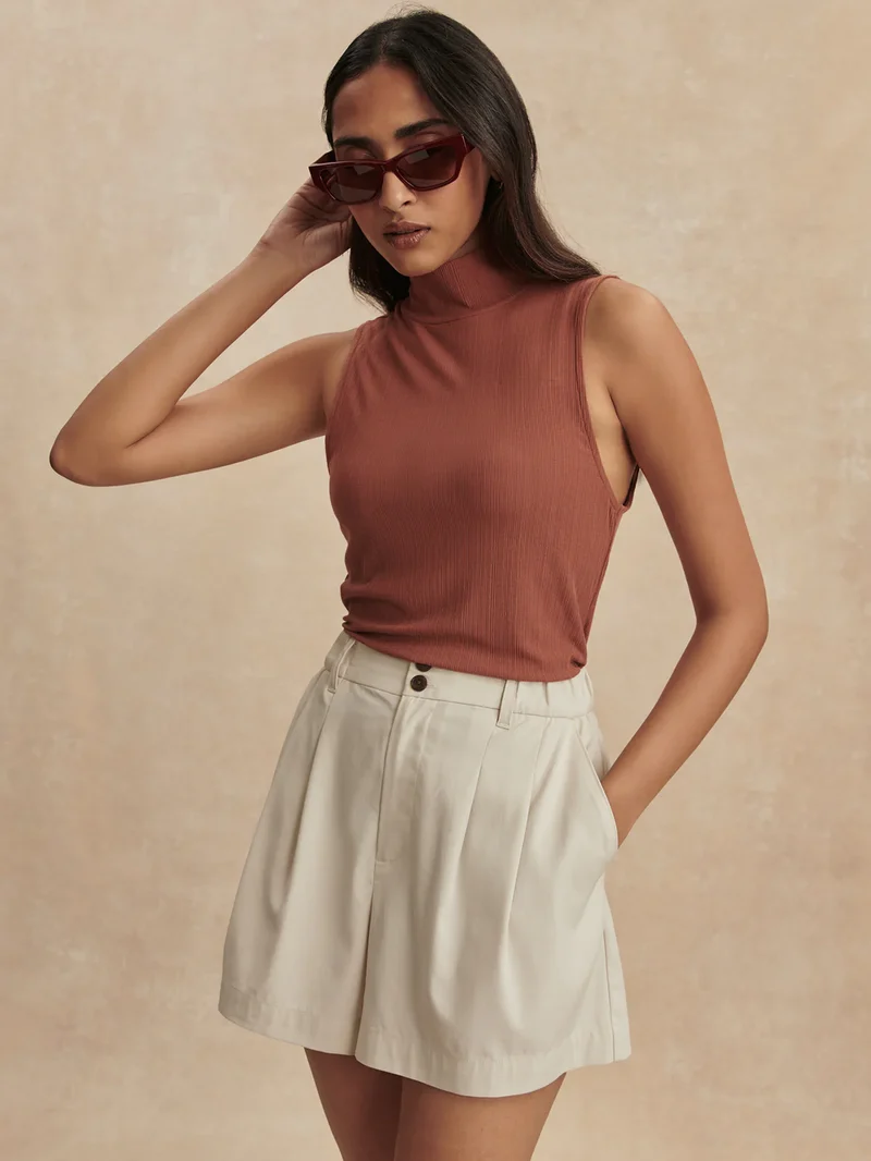Tansy Woven Shorts Ivory