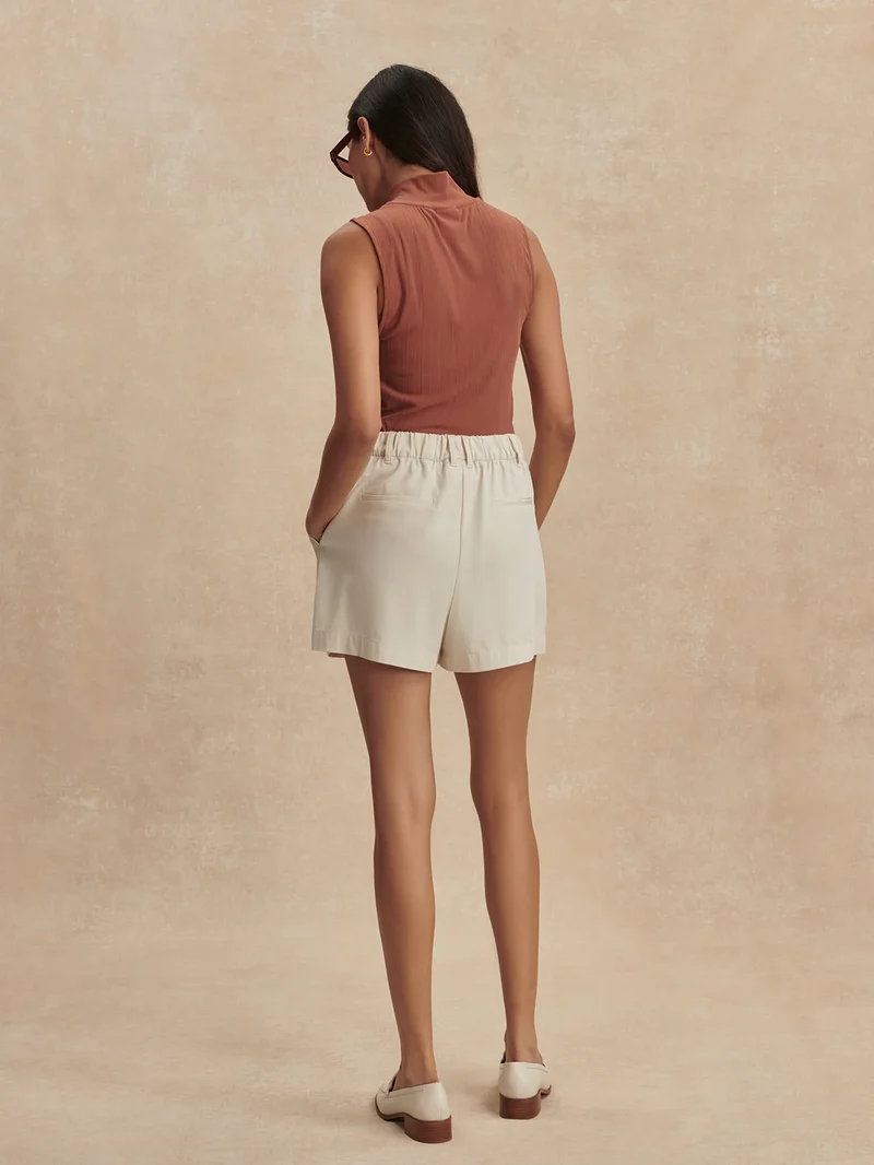 Tansy Woven Shorts Ivory