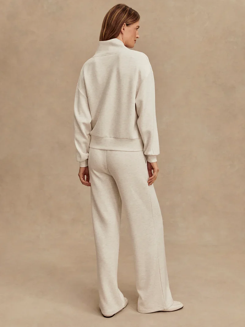 Wide Leg Pant 30" Ivory Marl