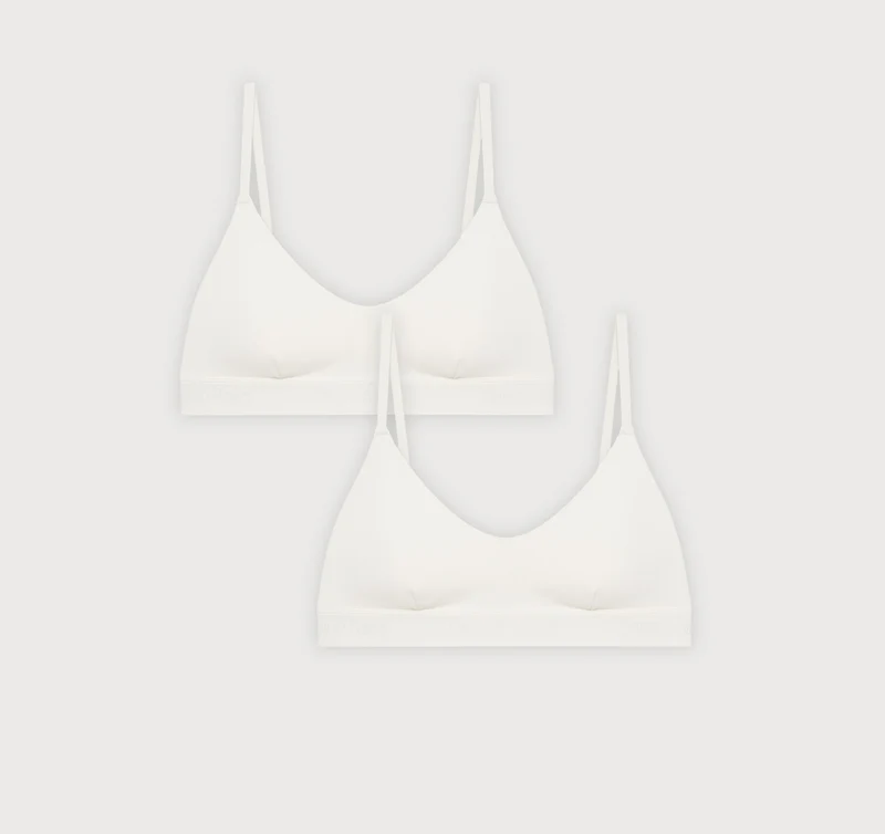 Core Rib Open Back Scoop Bralette 2-Pack