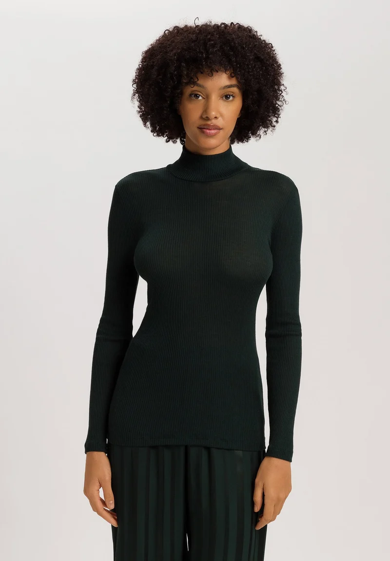 Celeste Turtle-Neck Shirt | dark malachite 070818-072709